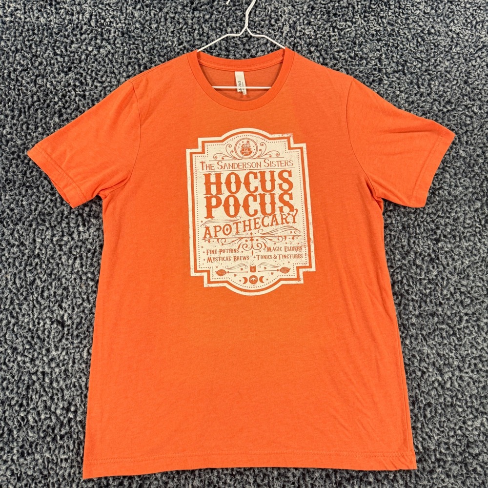 Bella Canvas Hocus Pocus Apothecary Shirt Mens Large Orange Sanderson Sisters